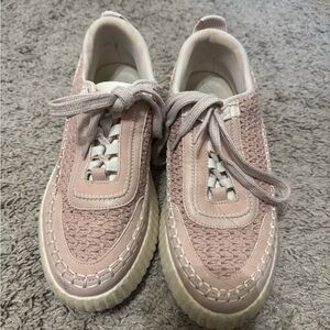 Pink Textured Sneakers